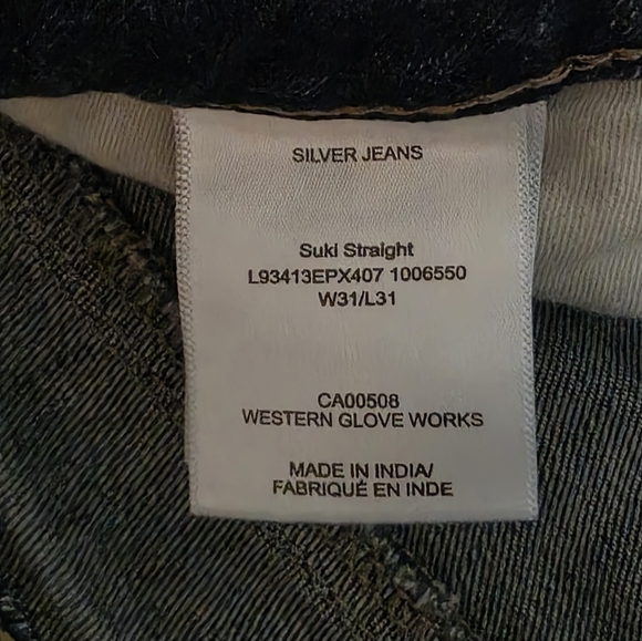 Silver Jeans Co Suki Straight Womens Dark Blue Denim Jeans W31 L31 Stretch Mid - Picture 7 of 11